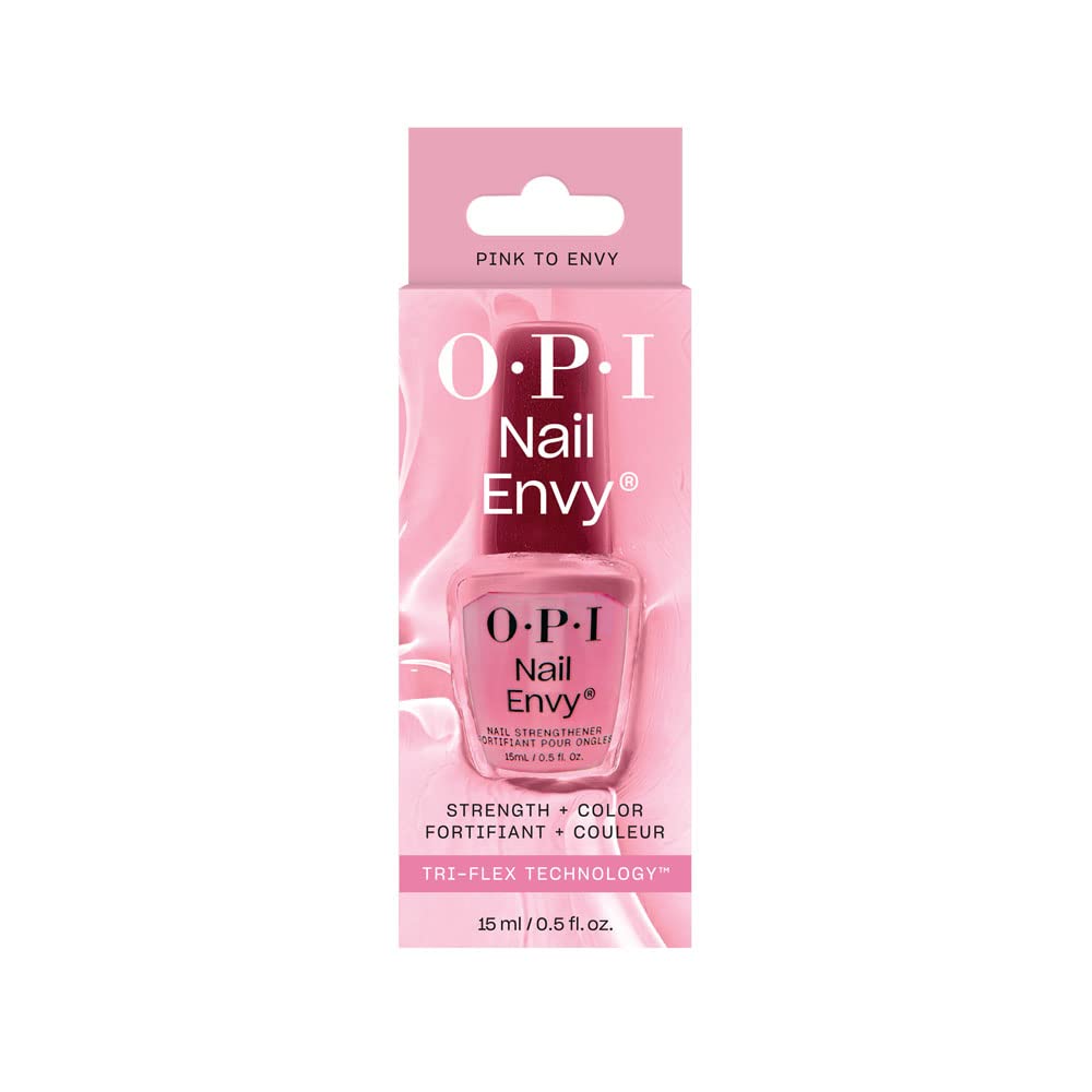 OPI Nail Envy Strengthener Pink to Envy | Sheer Soft Pink Crème Strengthening Nail Polish Treatment | Strengthen Weak & Thin Nails