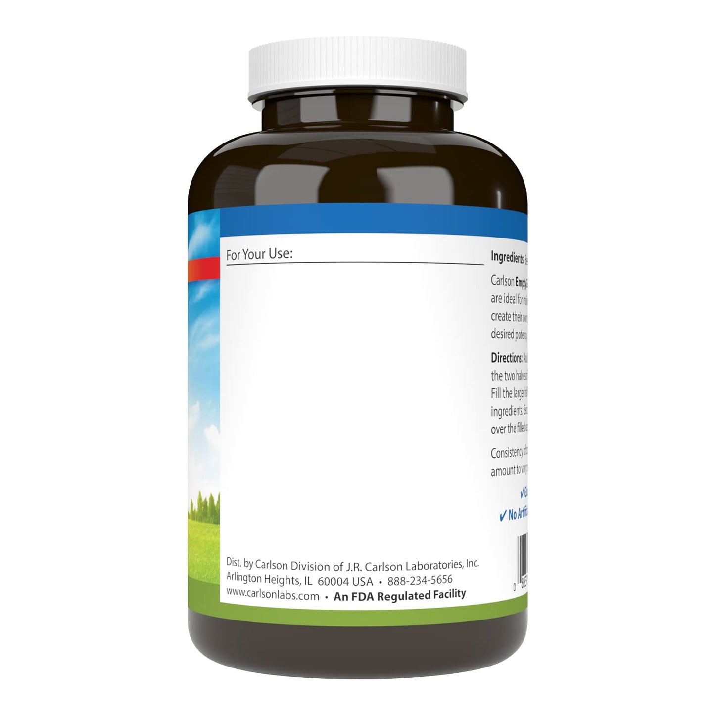 Carlson - Empty Gelatin #00 Capsules, Easy to Separate & Fill, 150 capsules Carlson buy supplements Au