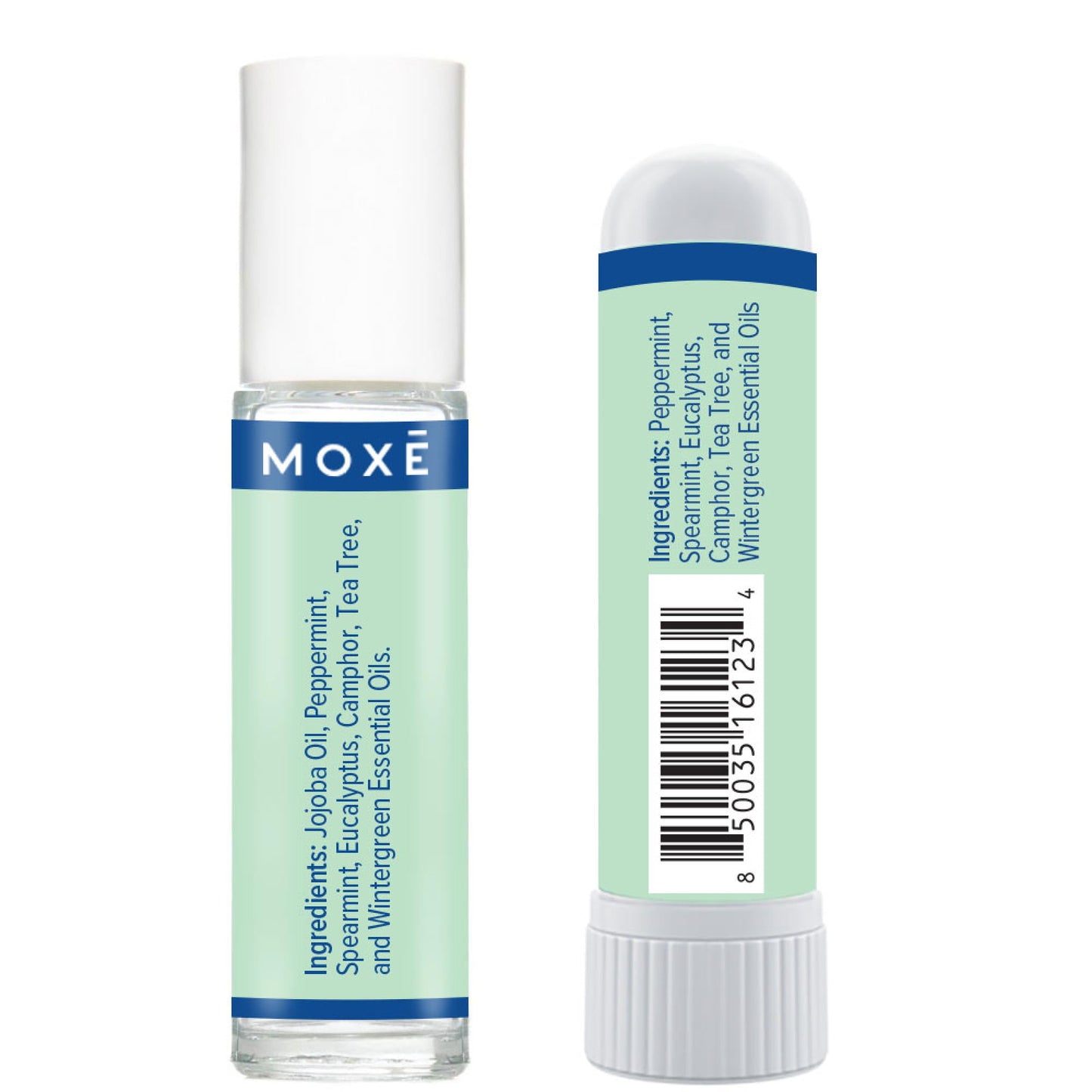 MOXE Migraine Rollon Stick & Nasal Inhaler, Fast Cooling Comfort for Headaches & Tension, Non-Medicated Soothing Vapors, Peppermint, Eucalyptus, and Other Essential Oils, Metal Roller, Made in USA MOXEBuy Supplements Australia