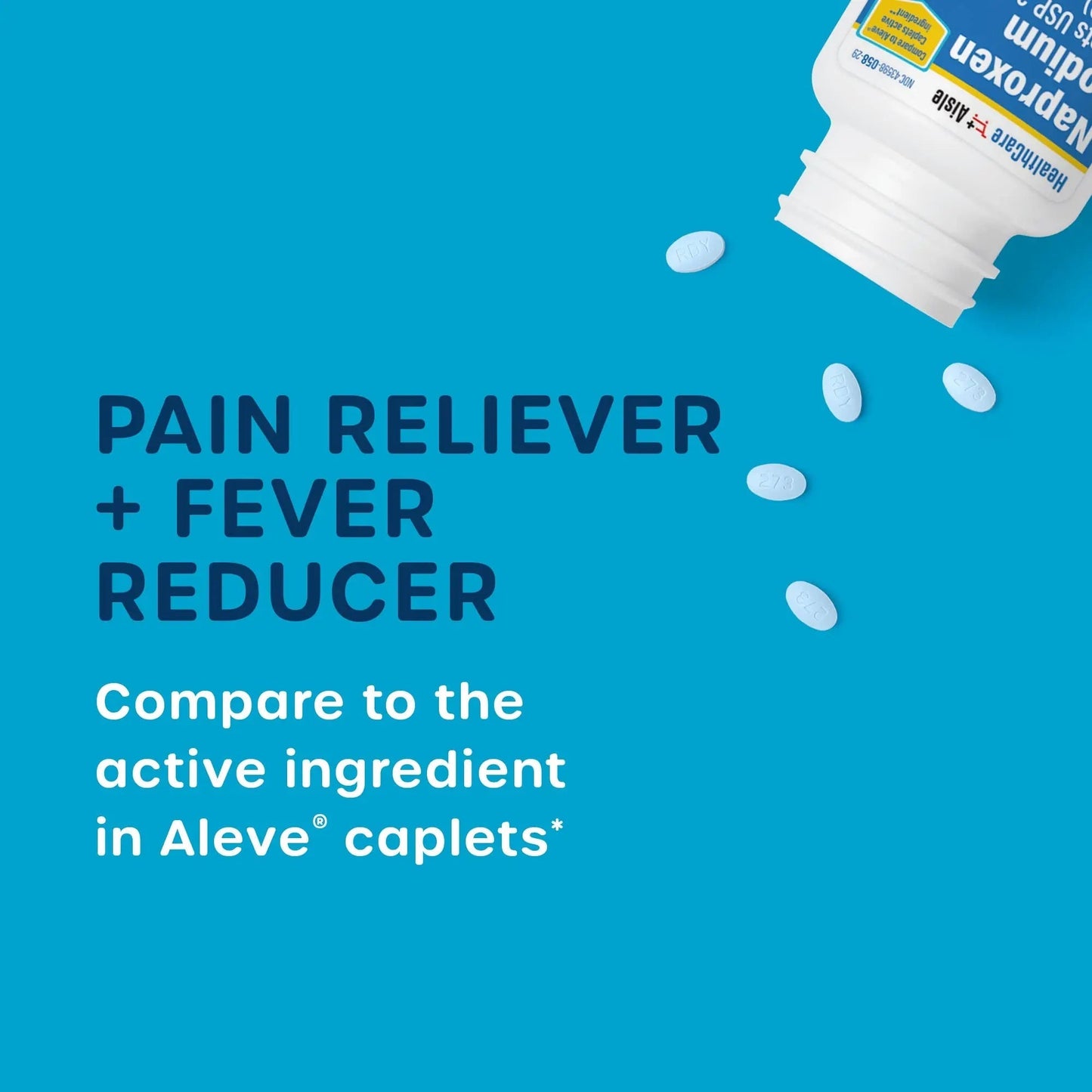HealthCareAisle Naproxen Sodium, 220 mg - 200 caplets - Pain Reliever and Fever Reducer, Up to 12 Hours of Relief HealthCareAisleBuy Supplements Australia