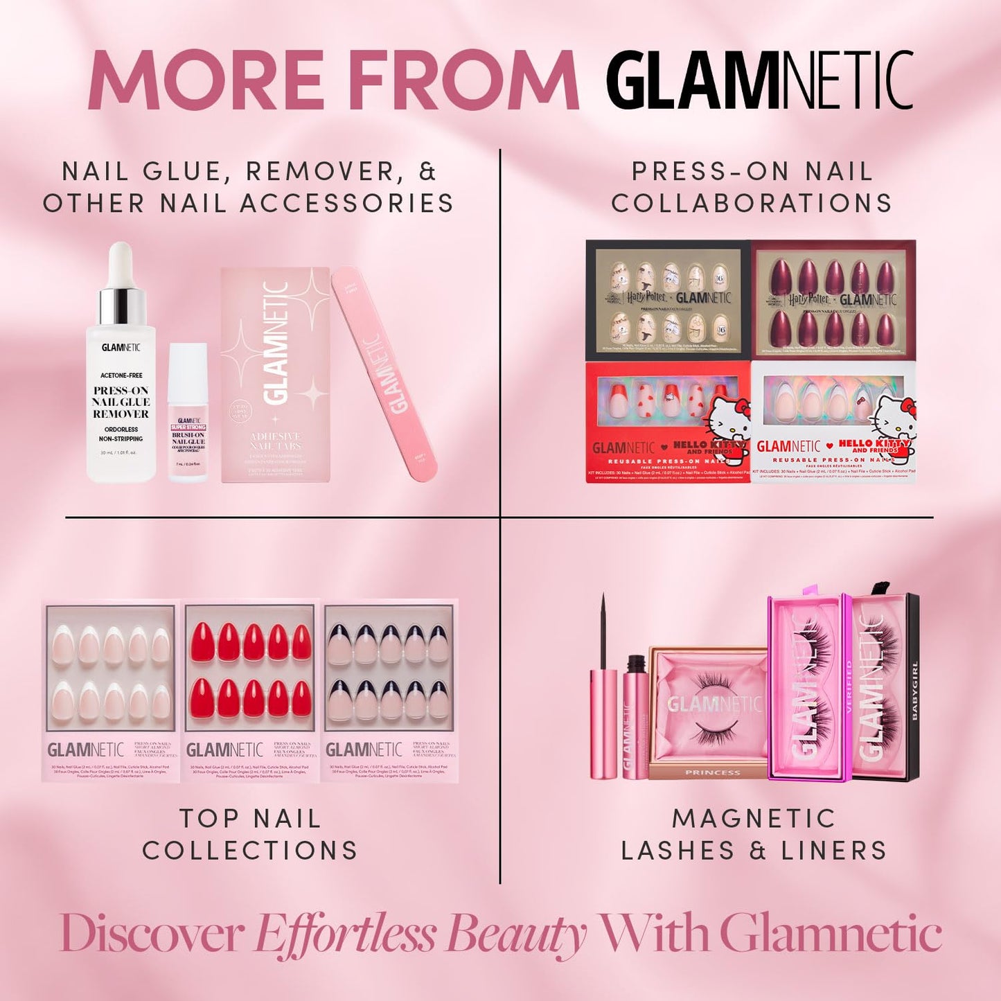 Glamnetic Nail Strengthener | Fast-Drying, Vegan Formula to Reinforce Natural Nails | Helps To Prevent Breakage & Splitting – 0.34 fl. oz