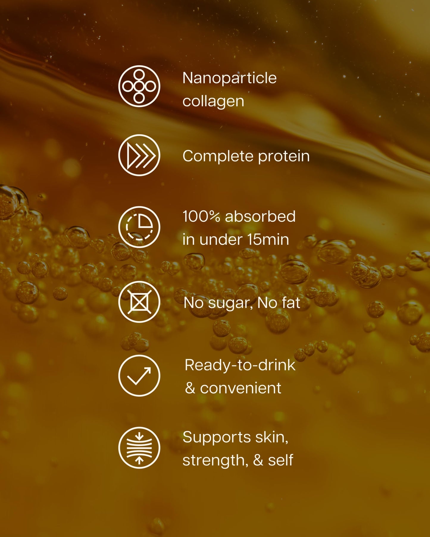ProT Gold Liquid Collagen Protein Shot, Support for Hair, Nails and Skin, 17g, Nano Hydrolyzed & Grass Fed with Amino Acids, Sugar Free, Gluten Free,