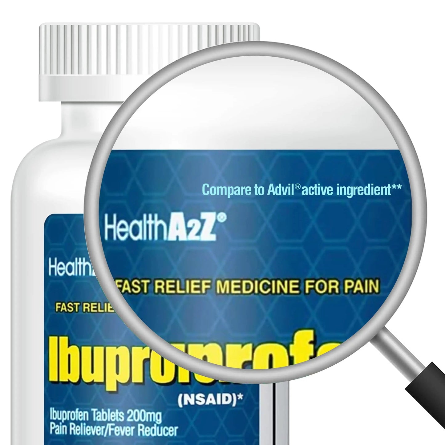 HealthA2Z® Ibuprofen 200mg | 500 Counts | Pain Relief | Body Aches | Headache | Arthritis | Cramps | Back Pain | Fever Reducer… (500 Count) HealthA2ZBuy Supplements Australia