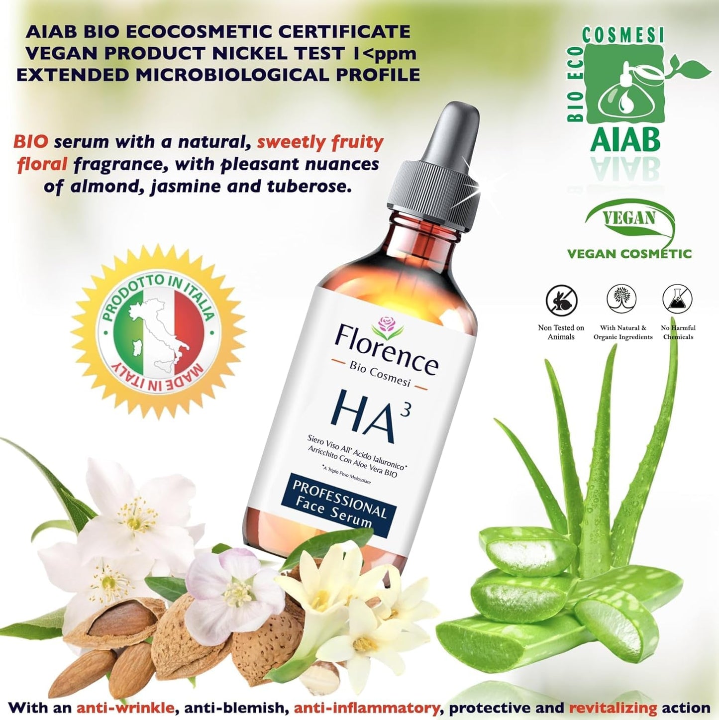 Hyaluronic Acid Serum for Skin β Anti-Aging Moisturizer Face Serum for Brightening, Plumper & Smoother Skin. Non-Greasy, Ultra-Hydrating Niacinamide, B5 & Vitamin C Skin Care Facial Serum, 2 oz