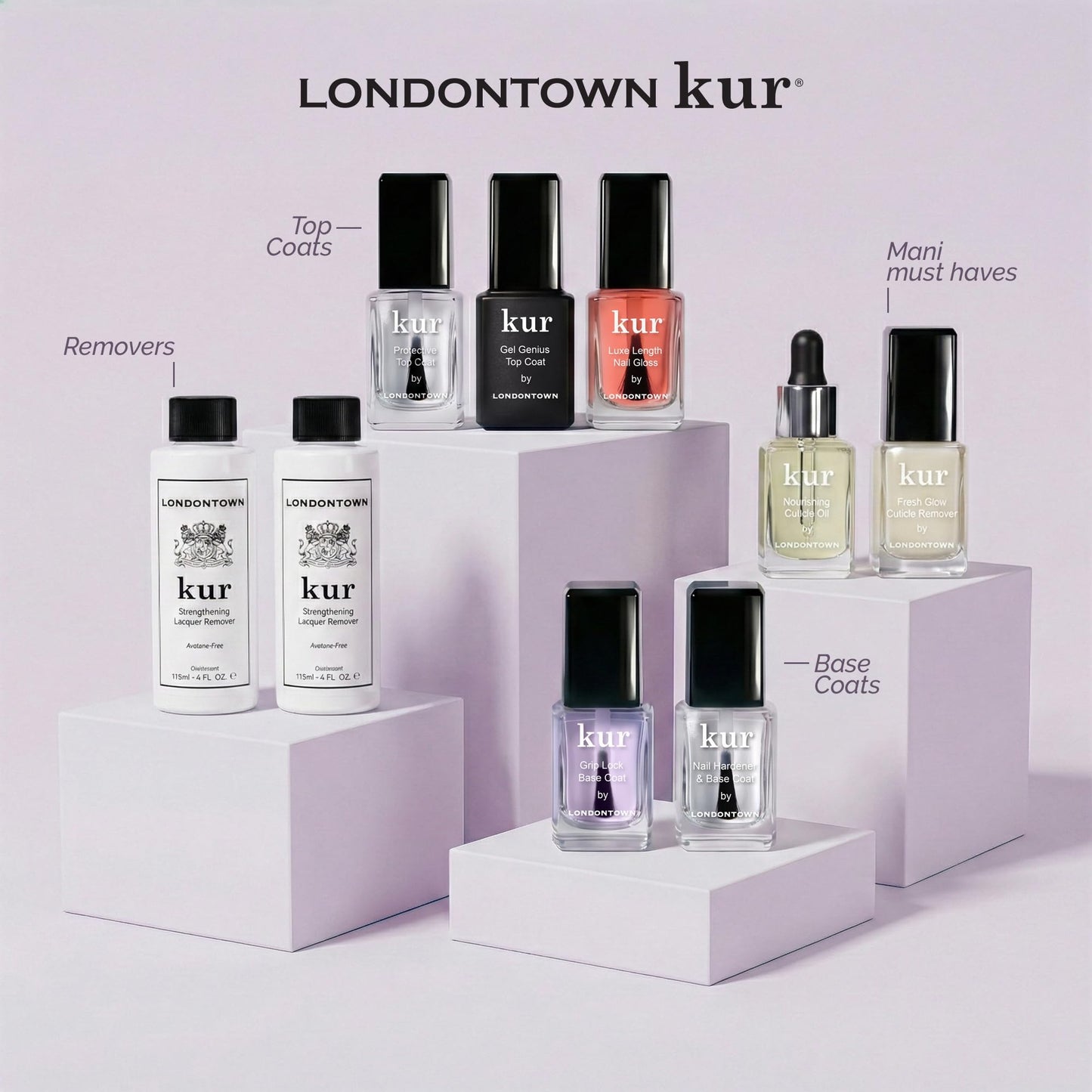 LONDONTOWN Acetone-Free Nail Polish Remover – Fast-Acting, Gentle Formula with Vitamins A & E, Removes Glitter & Dark Polish