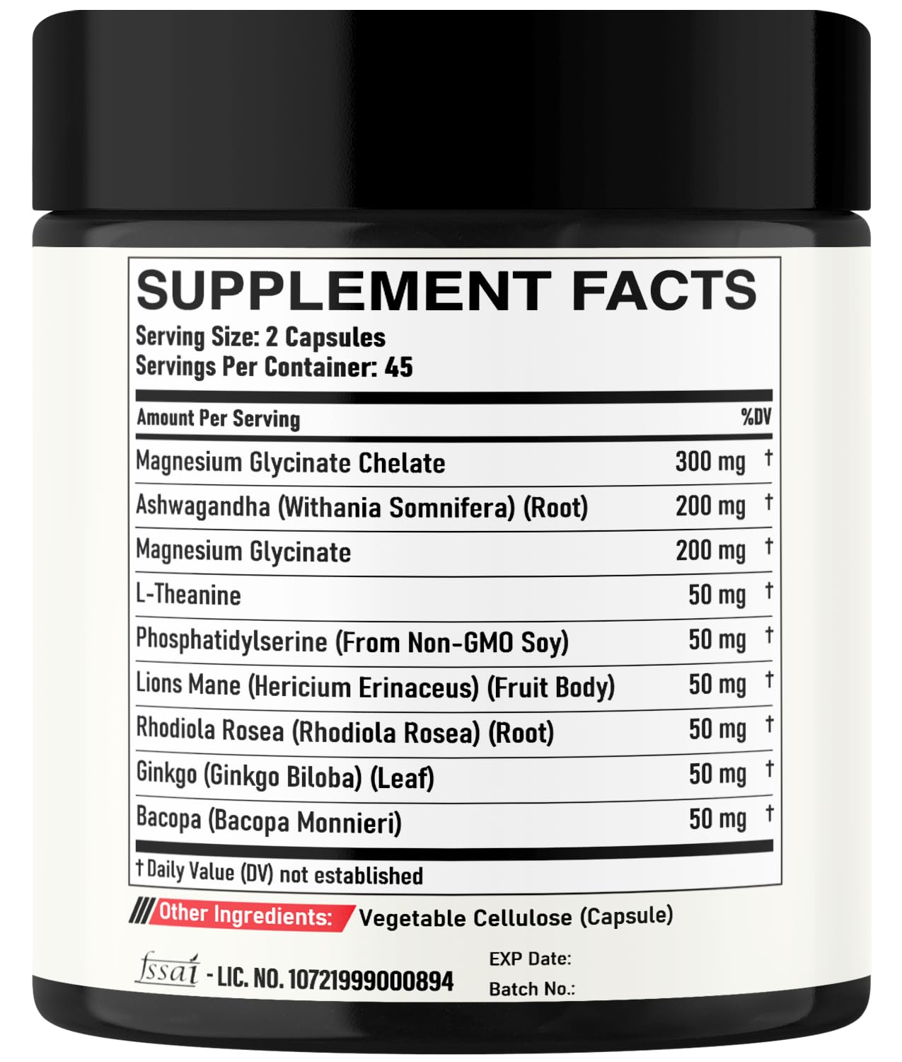DEDICAD 9in1 Cortisol Supplement - Ashwagandha and Magnesium Glycinate and Chelate - Brain Health & Restful Night & Mood Balance - 90 Capsules Supply 45 Days DEDICAD buy supplements Au