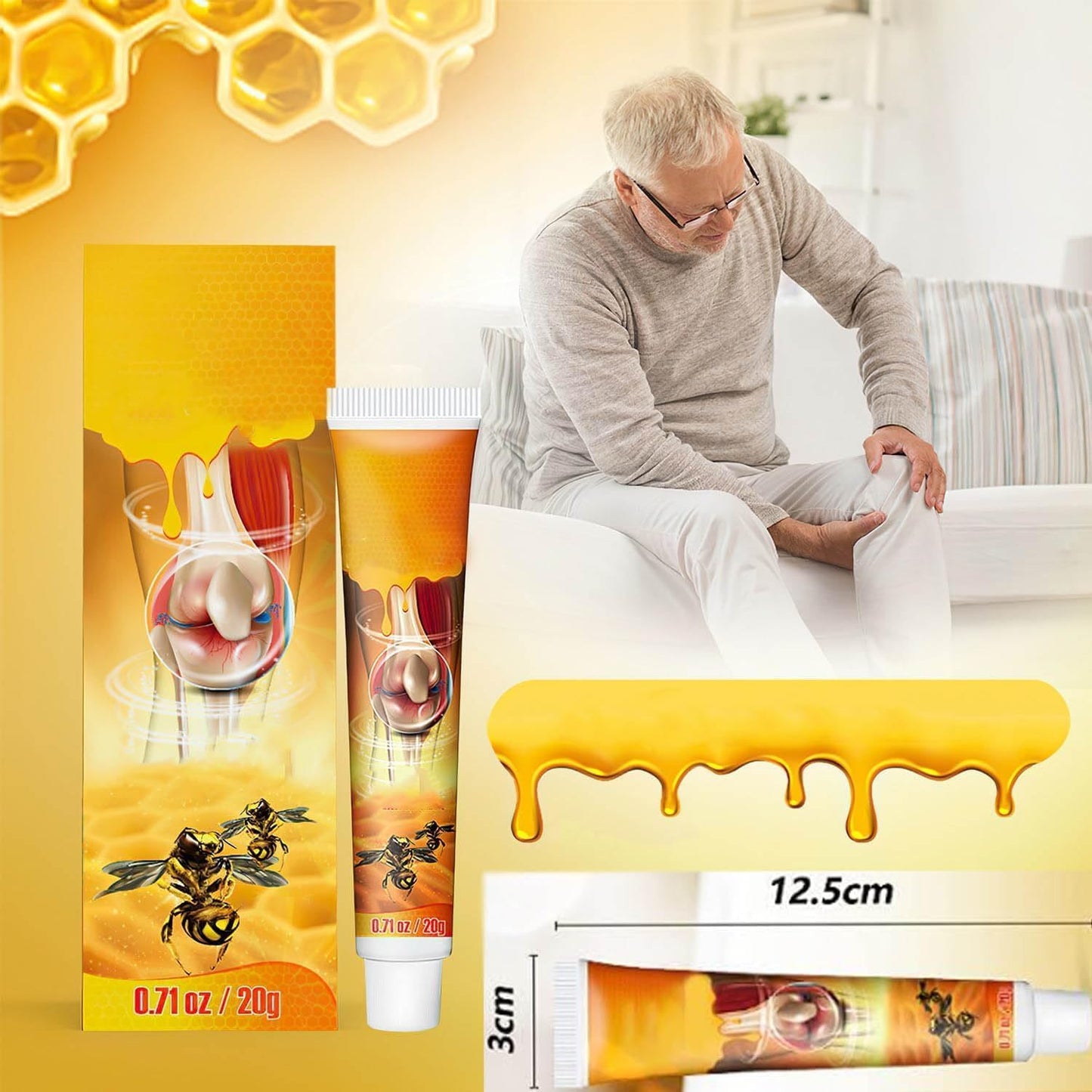 Bee Venom Relief Cream, Bone & Joint Gel, Beevenom New Zealand Bee Venom Professional Gel, Propolis Professional Gel Joint Cream (3PCS) JeurLrokBuy Supplements Australia