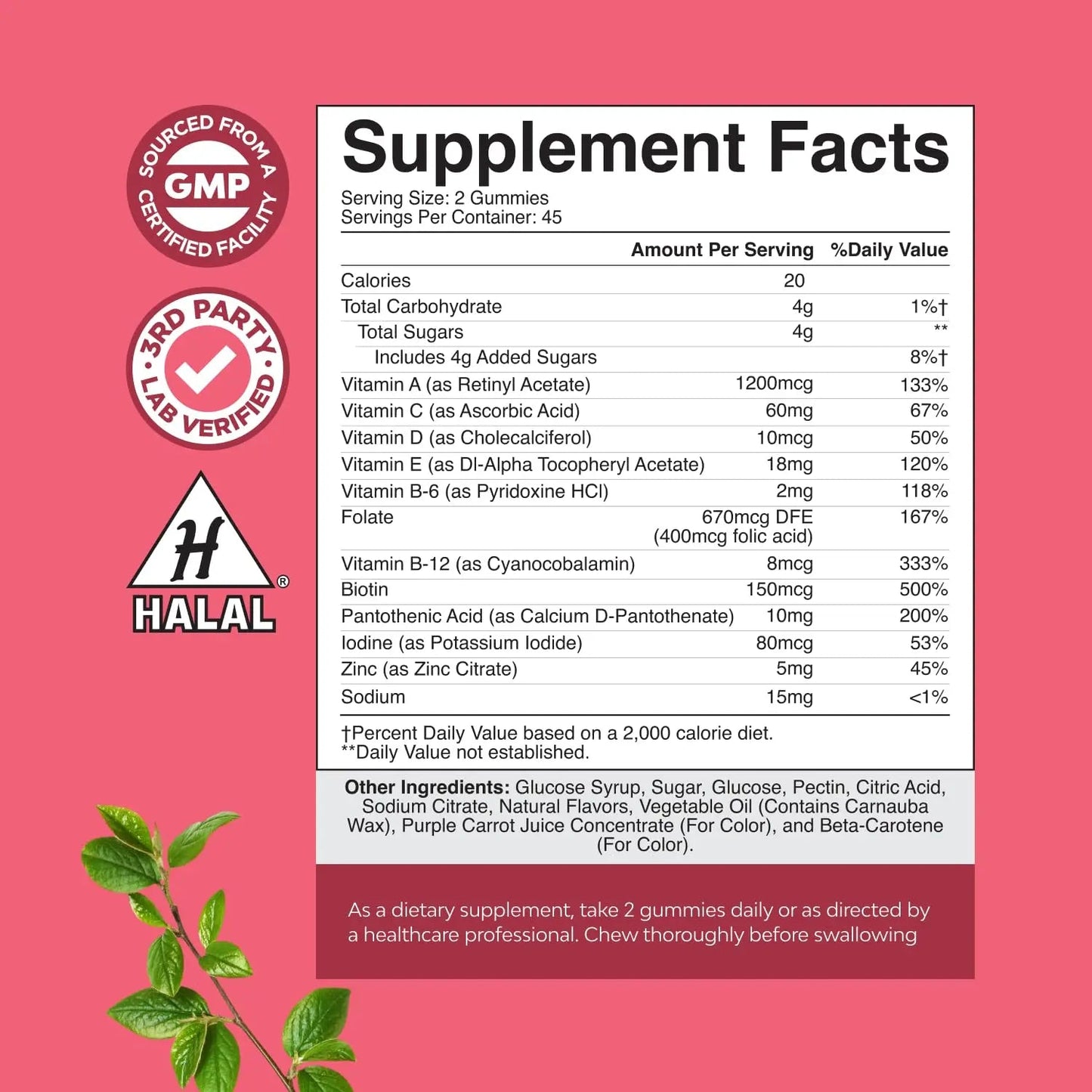 Delicious Daily Multivitamin for Women Gummies - Women's Multivitamin Gummies for Adults Energy and Immunity Natures Craft