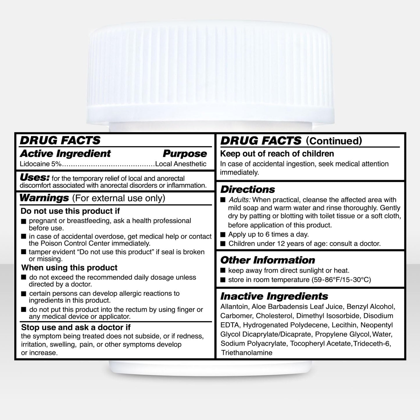 Clinical Resolution Numb Master 5% Lidocaine Numbing Cream for Pain Relief, Topical Anesthetic Burn Itch Cream Maximum Strength, Fast Acting Hemorrhoid Treatment with Vitamin E and Aloe, 1.25 Oz