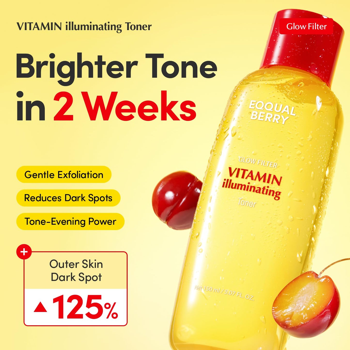 EQQUALBERRY Vitamin Illuminating Toner - Brightening Vitamin C & Niacinamide 3%