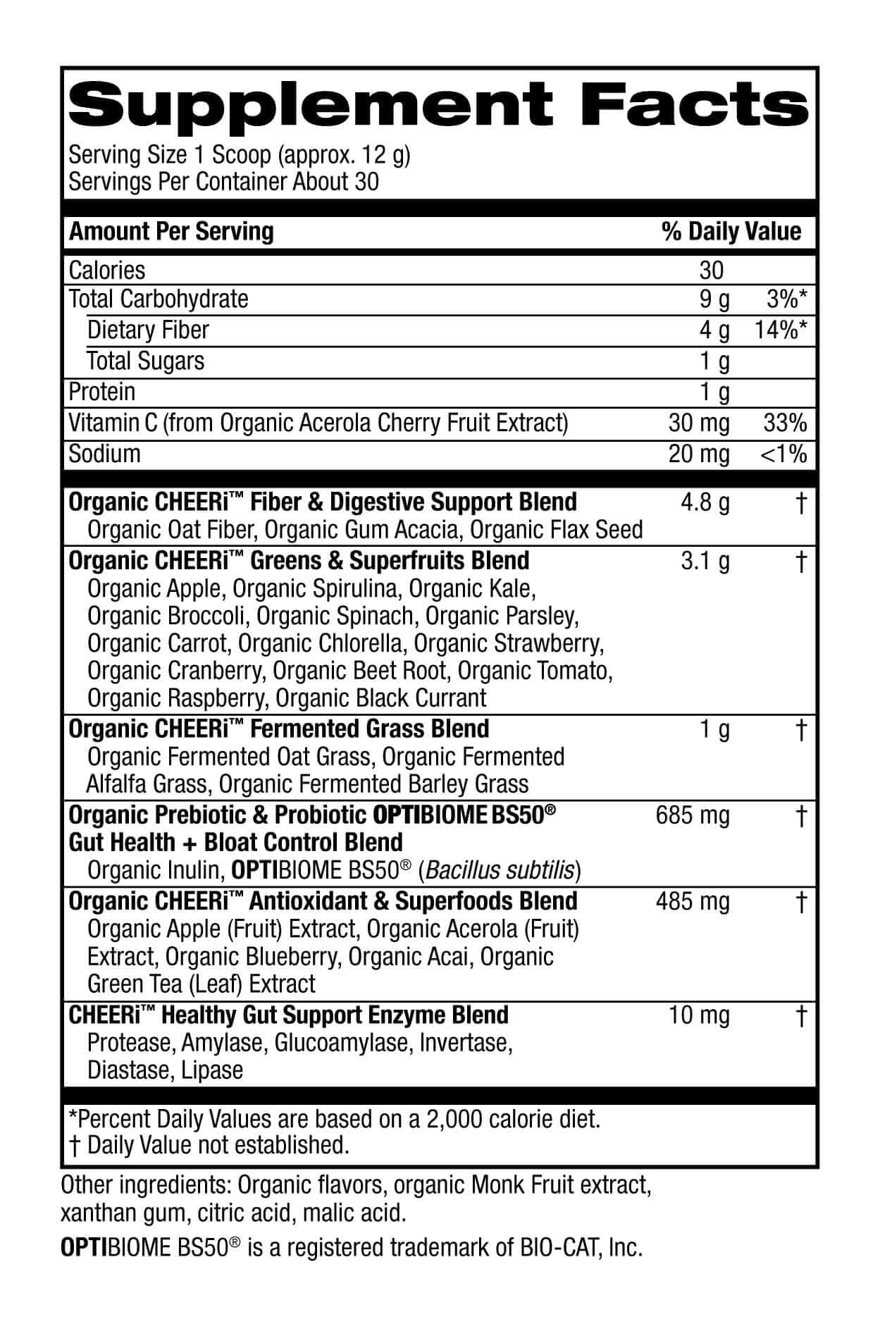 Cheerific Crisp Apple Greens Superfood Powder - 20+ Organic Superfoods + Prebiotic & Probiotics + More - Keto Friendly - Supports Positive Mood, Gut Health - Vegan, Gluten Free, Non-GMO - 30 Day Cheerific buy supplements Au