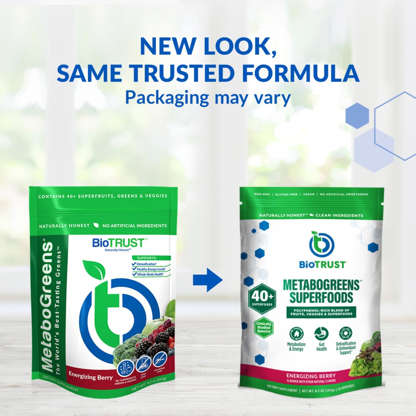 BioTrust Metabo Greens Superfood Powder - Super Greens Powder, Fruit & Veggie Blend with Clinically Studied Spectra - Non GMO, Soy Free, Gluten Free, Dairy Free, Energizing Berry Flavor (30 Servings) BioTrustBuy Supplements Australia