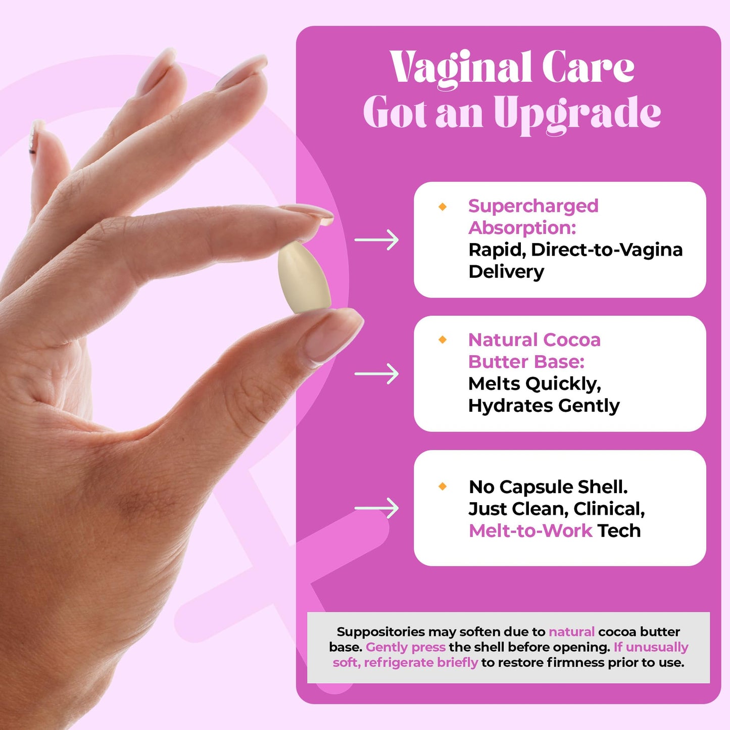 PURE WOMAN - Pause-Me-Not Suppositories - Menopausal Symptom Relief - Natural Ingredients - Relieves Hot Flashes & Vaginal Dryness - Promotes Stable Mood - Enhanced Vaginal Relief - 10 Pk PURE WOMAN buy supplements Au