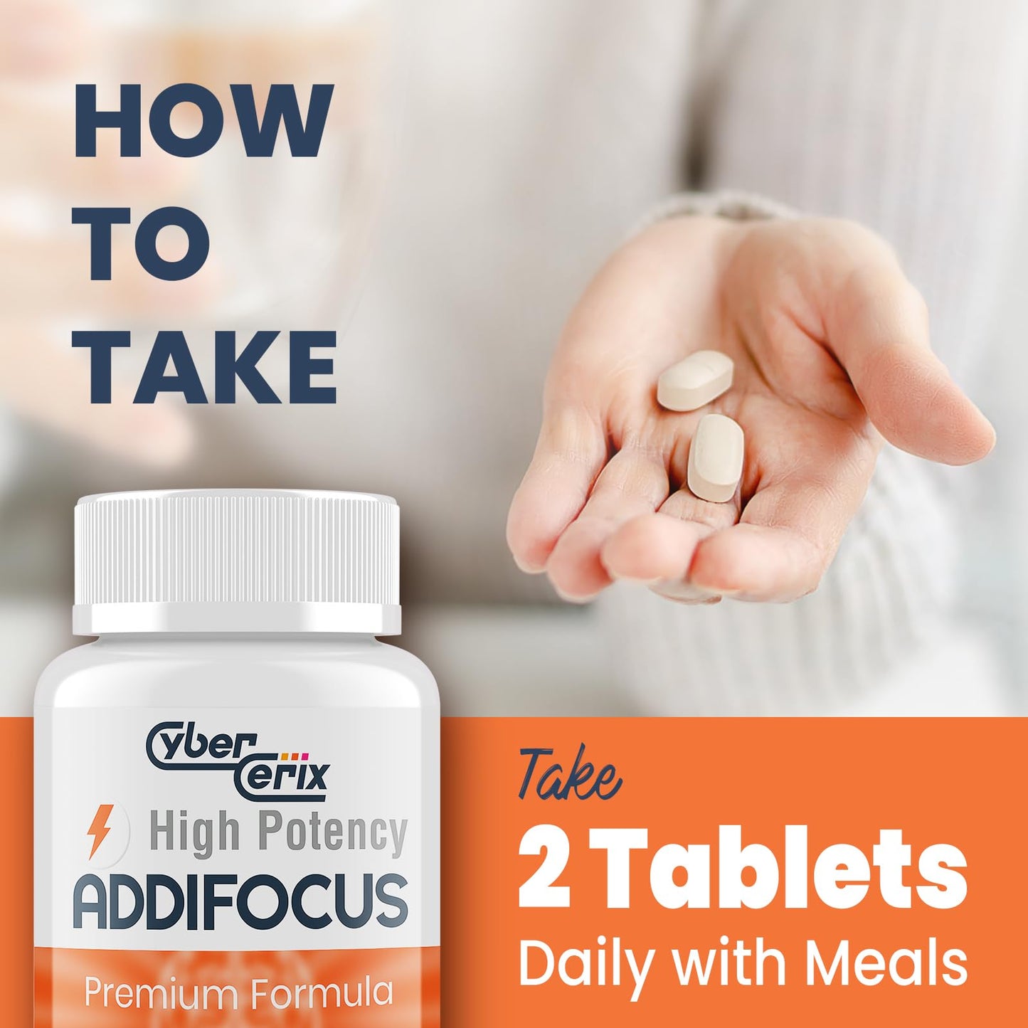 17-in-1 Supplement for Memory and Focus - Supplement for Concentration, Clarity, Energy & Focus - Natural Caffeine Blend with Vitamins, Amino Acids & Herbal Extracts - 60 Tablets