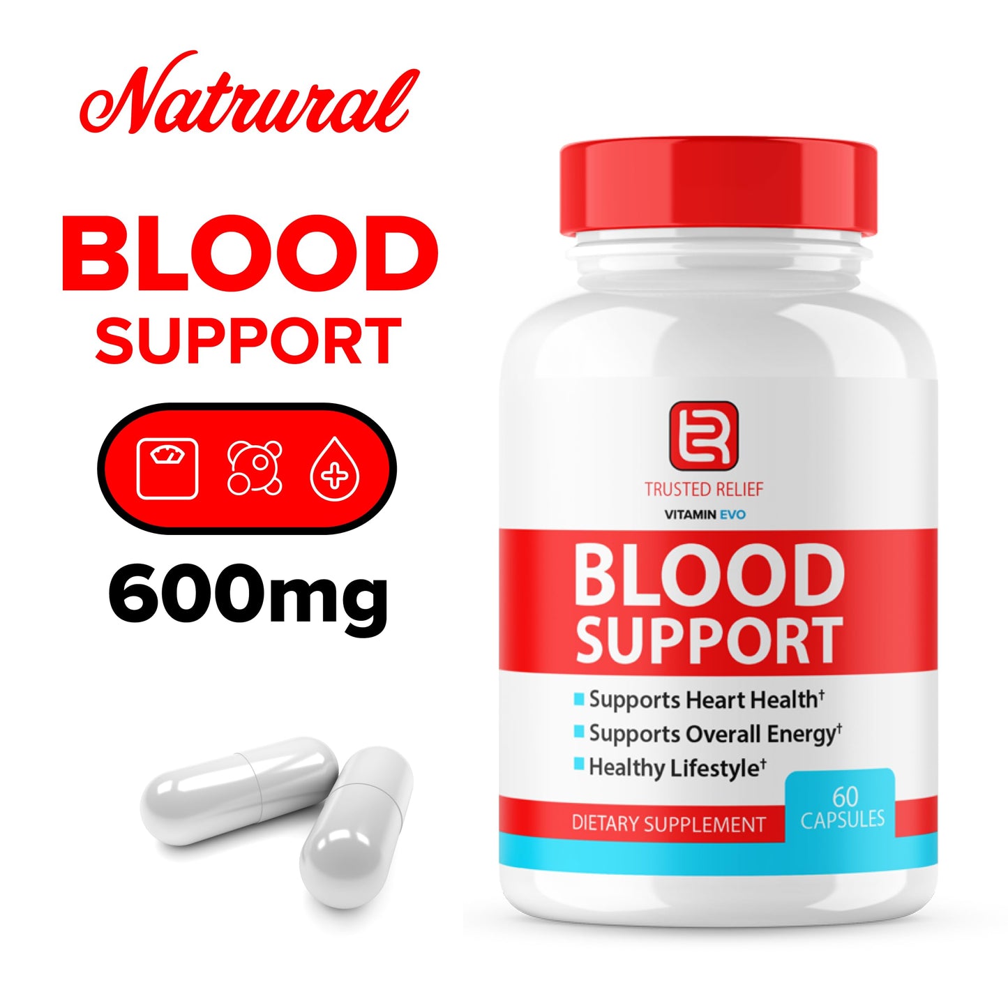 (2 Pack) Trusted Relief Blood Support Capsules, Trusted Relief Advanced Strength Glycogen Reviews Healthy Levels Support Supplement, TrustedRelief Maximum Blood Support Formula Supplement (120 Caps) Vitamin Evo buy supplements Au