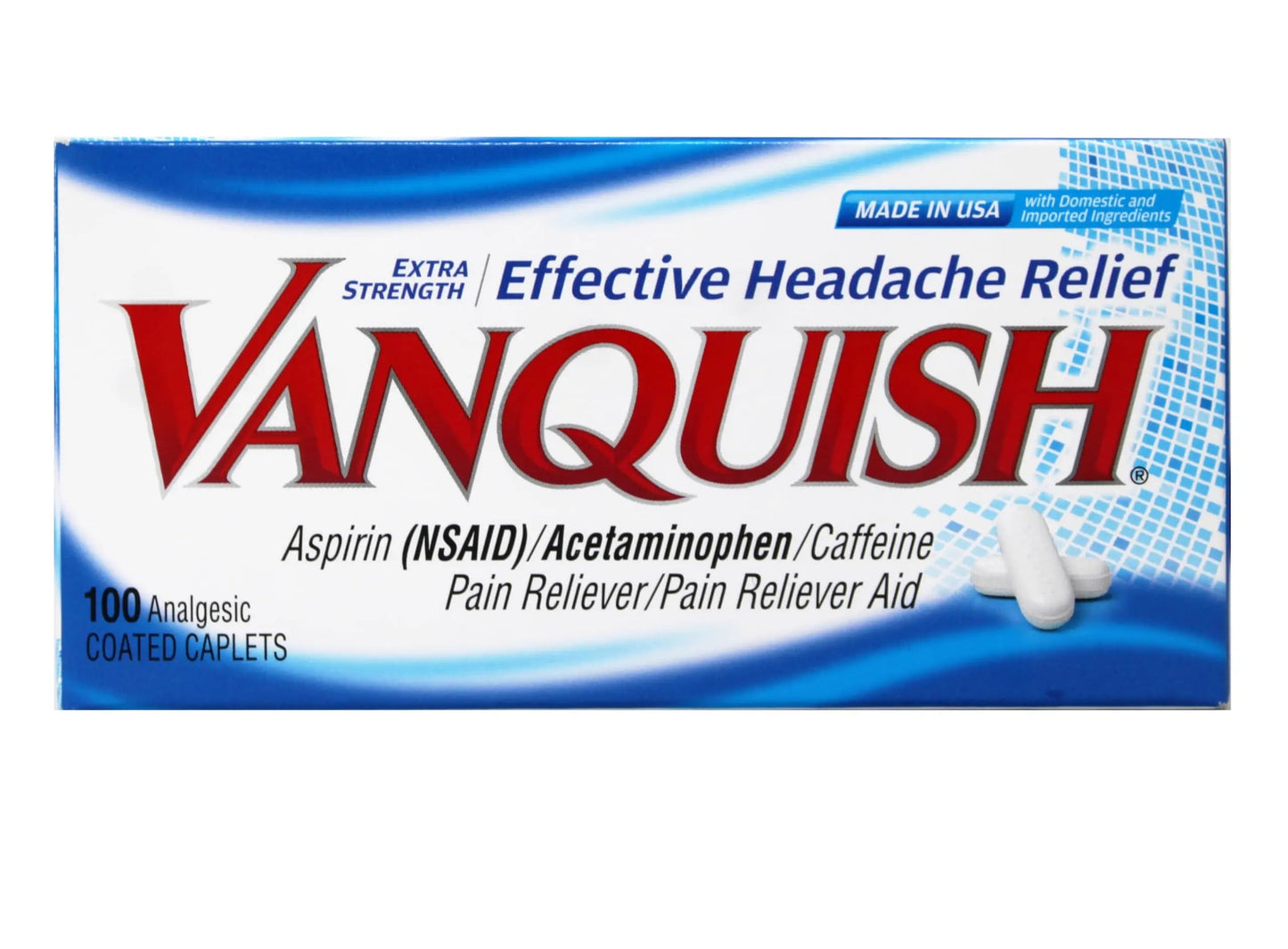 Vanquish Extra Strength Pain Reliever Caplets-100 ct. (Pack of 3) VanquishBuy Supplements Australia