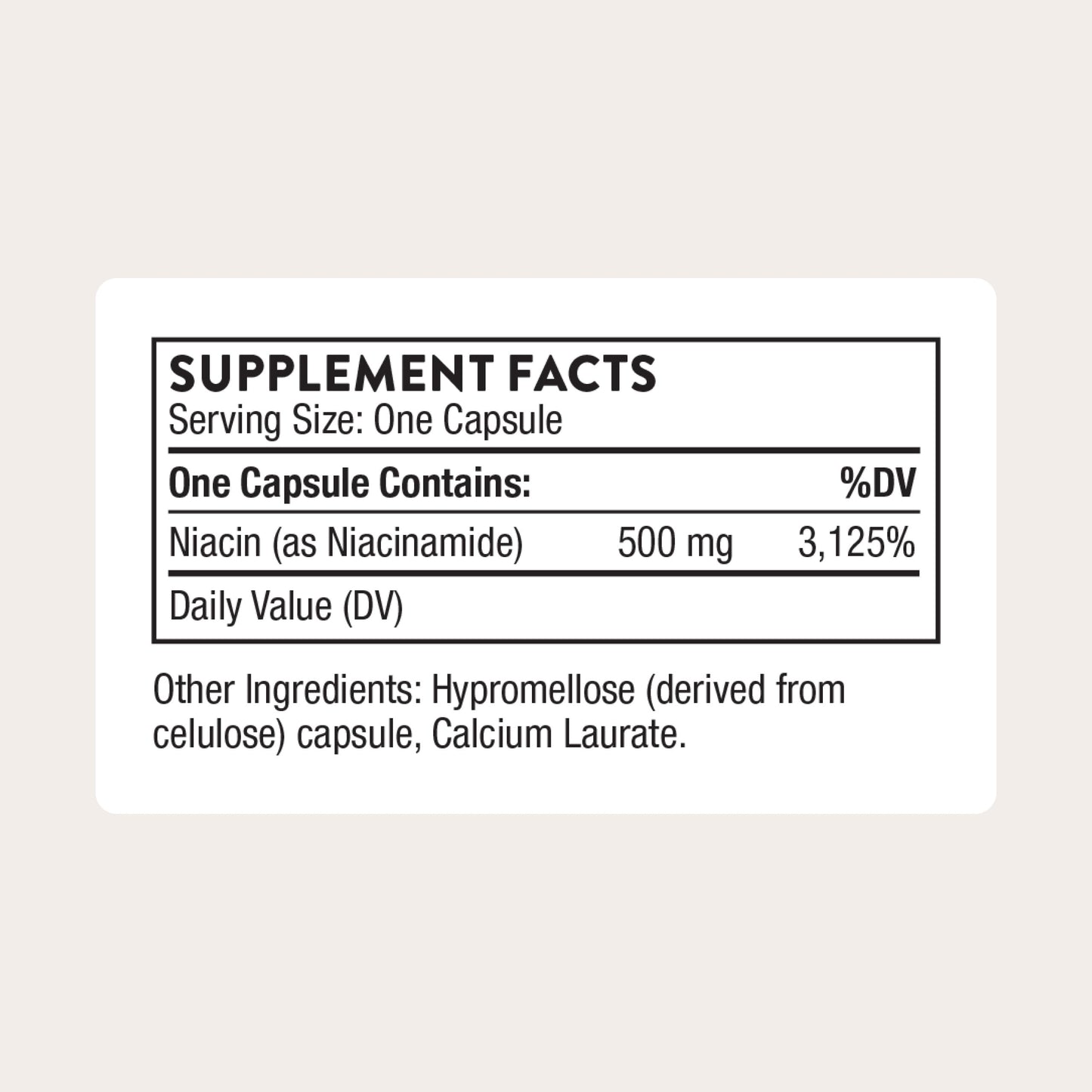 THORNE - Niacinamide - Non-Flushing Form of Vitamin B3 - Supports Skin Health & Provides Cellular Protection* - Niacin Supplement - Third-Party Certified