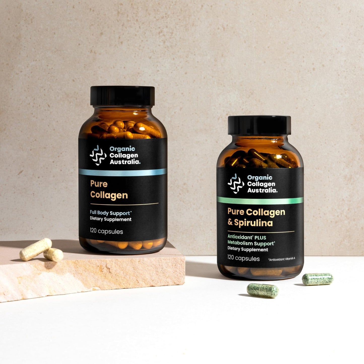 Organic Collagen Australia Pure Hydrolyzed Collagen Capsules – Bioavailable for Skin Elasticity, Hair Health, and Joint Support – Grass-Fed, Pasture-Raised, Paleo & Keto Friendly (120 Caps) Organic Collagen Australia buy supplements Au
