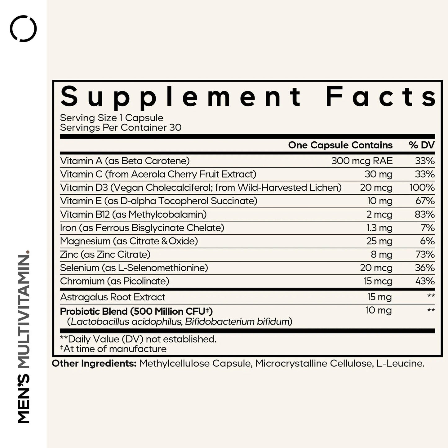 Codeage Men's Multivitamin - Daily Vitamins for Men with Vitamin A, C, D3, E, B12, Magnesium, Zinc, Iron, Chromium Codeage