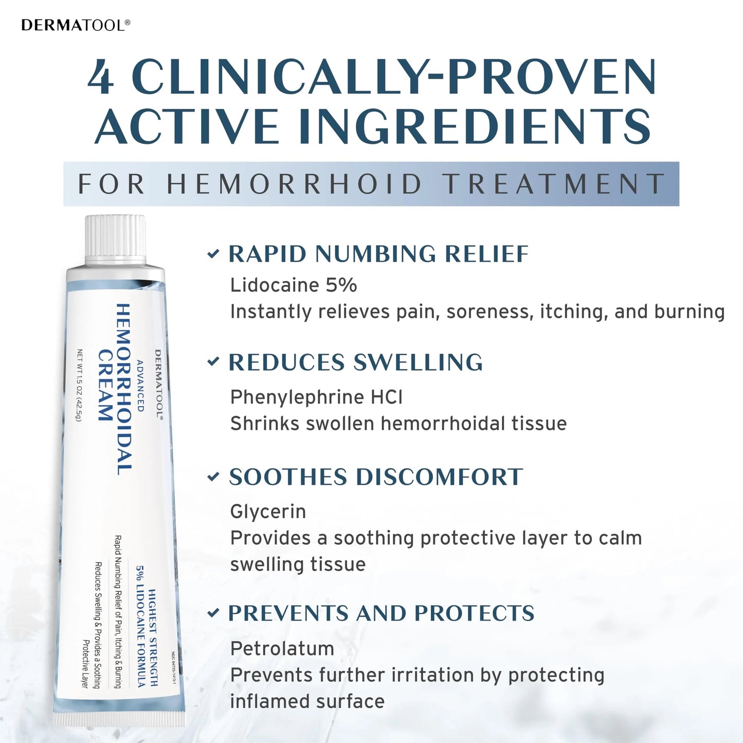 Hemorrhoid Treatment - Advanced Hemorrhoid Cream 5% Lidocaine & Phenylephrine - Hemorrhoid Shrinking Treatment - Rapid Relief of Pain, Swelling, Bleeding, Itching and Burning - Fissure & Hemorrhoids DERMATOOLBuy Supplements Australia