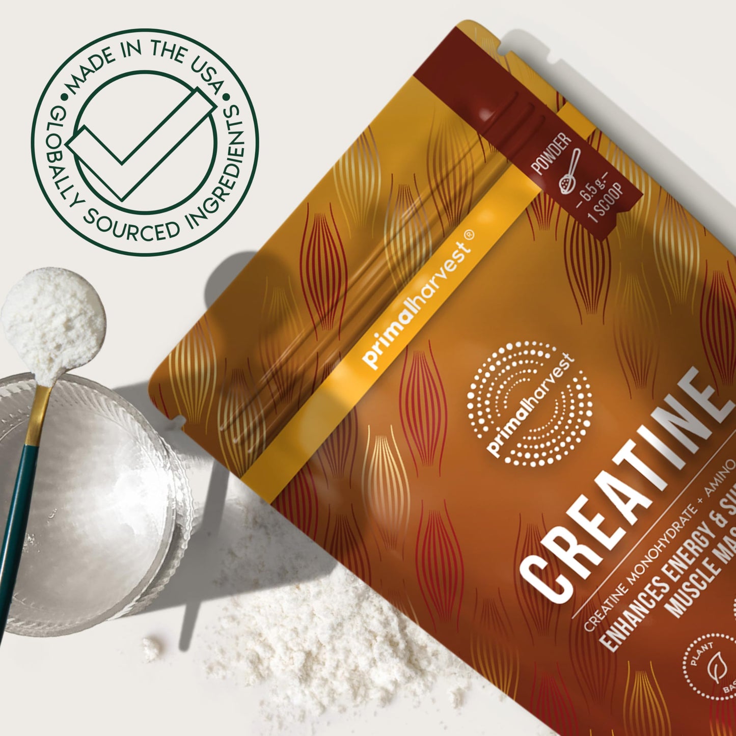 Primal Harvest Creatine Powder Supplement for Men and Women's Fitness, Workouts, and Muscle Growth, to Help Promote Recovery, Strength, Energy, and Endurance (1) Primal Harvest buy supplements Au