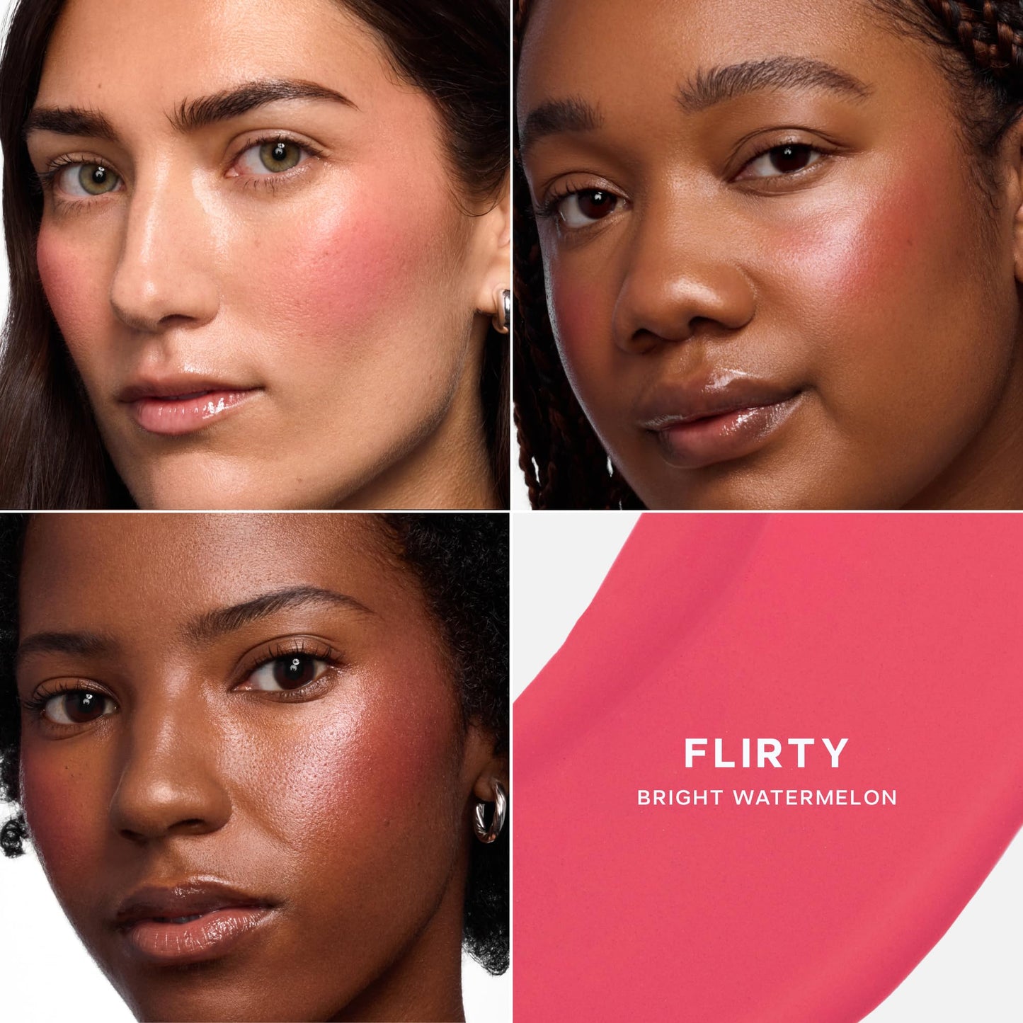 Saie Dewy Glow Duo - Dew Liquid Blush - (.40 oz, Flirty), Glossybounce Lip Gloss-Oil Hybrid (.17 oz, Burst) - Hydrating, Vegan Makeup for Radiant Cheeks & Lips SaieBuy Supplements Australia