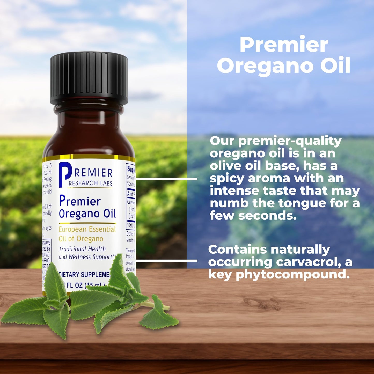 Premier Research Labs Premier Oregano Oil - Oil of Oregano Drops with Carvacrol, Edible Oregano Essential Oil Supplement for Immune & Gut Health - 0.5 Fl Oz Premier Research LabsBuy Supplements Australia