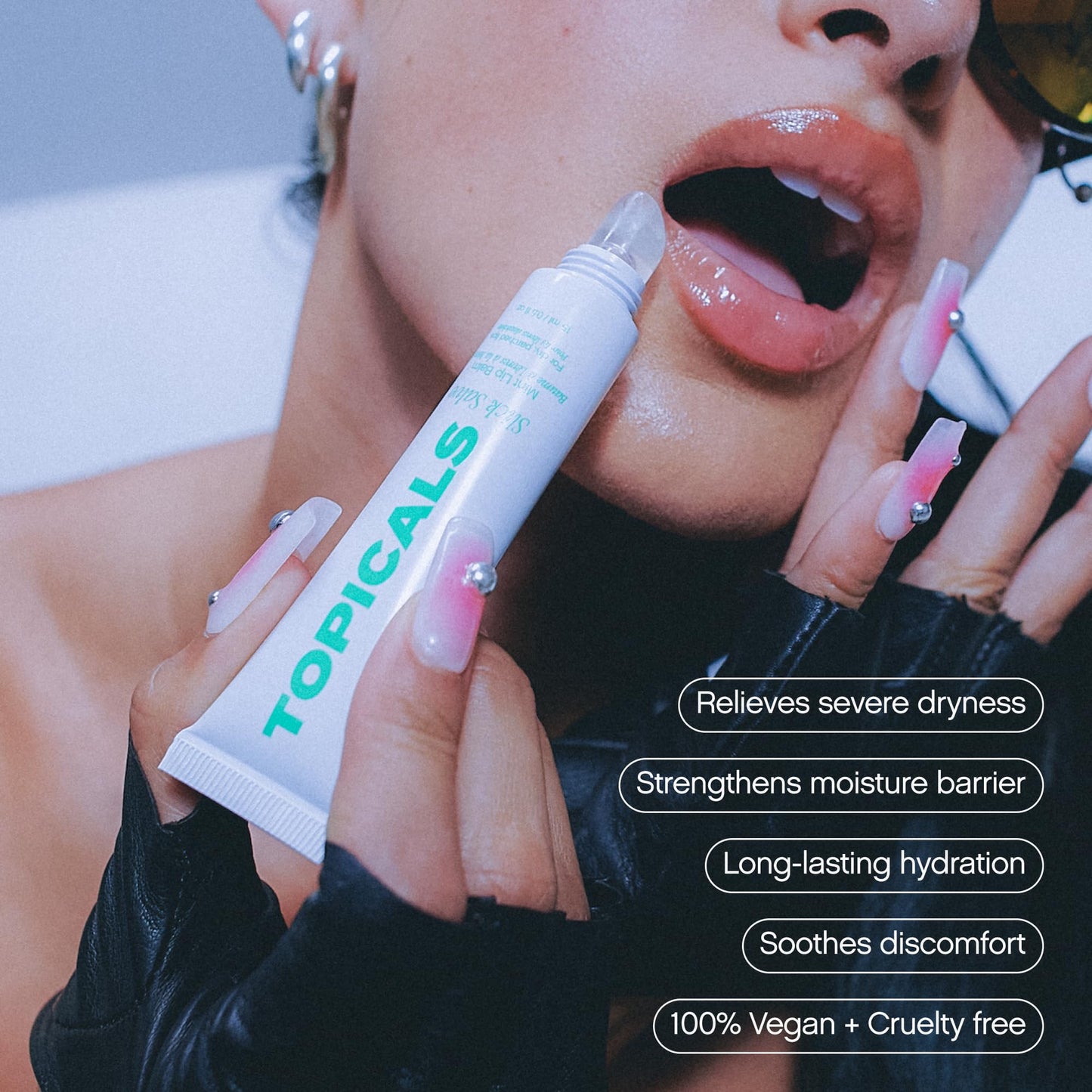Topicals Slick Salve Mint Glossy Lip Balm | Soothes Discomfort, Strengthens Barrier and Provides Lasting Hydration & Relief | Vegan, Paraben-Free Formula with Hyaluronic Acid and Ceramides (0.5 Fl Oz) TopicalsBuy Supplements Australia