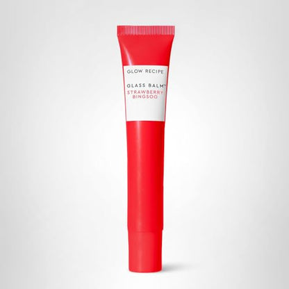 Glow Recipe Glass Balm Lip Treatment - 12Hr Hydrating Lip Balm & Moisturizer with Hyaluronic Acid to Smooth, Plump & Protect from Dryness - Sheer Pinky Red Tint, Strawberry Bingsoo (15 ml) Glow RecipeBuy Supplements Australia