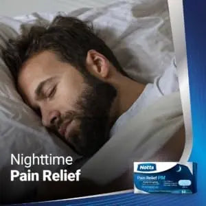 NOTTS PM Extra Strength Pain Relief & Sleep Aid, 500mg Acetaminophen & 25mg Diphenhydramine HCl, 50 Caplets for Nighttime Aches, Headaches & Body Pain, Non-Habit Forming (Pack of 2) NOTTSBuy Supplements Australia