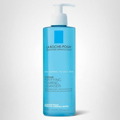 La Roche-Posay Toleriane Purifying Foaming Facial Cleanser, Oil Free Face Wash for Women & Men with Niacinamide + Ceramides