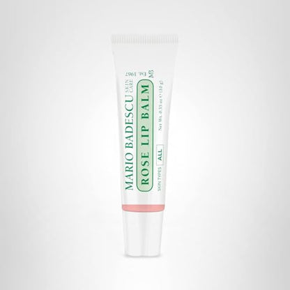 Mario Badescu Moisturizing Rose Lip Balm for Dry Cracked Lips, Infused with Coconut Oil and Shea Butter