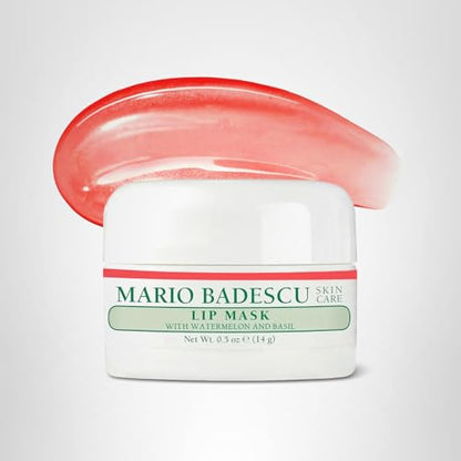 Mario Badescu Lip Mask with Watermelon & Basil for All Skin Types, Overnight Lip Treatment