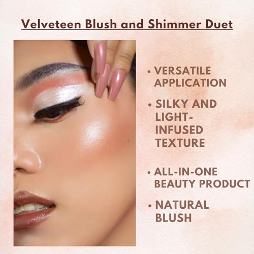 GA-DE Velveteen Blush and Shimmer Duet, 50 - Formulated with Micronized Pearls and Pigments for Sculpting Face and Décolleté - Paraben-Free - 0.26 oz GA-DEBuy Supplements Australia