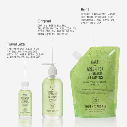 Youth To The People Superfood Facial Cleanser Full Size - Kale + Green Tea Daily Face Wash