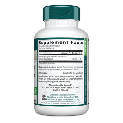 Genacol Ovoflex – Natural Eggshell Membrane Supplement, Support Healthy Joints & Flexibility, Vegetarian Solution for Joint Care, Results in 7 Days, Value Pack, 60 Capsules (60-Day Supply) GenacolBuy Supplements Australia
