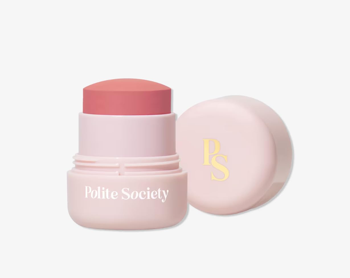 Polite Society Polite Pops Powder Blush Stick, Hybrid Cream to Powder Formula, Buildable Color with Coastal Plant and Vitamin E,Paris baby pink Aus HealthcareBuy Supplements Australia