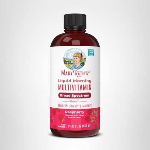 MARYRUTH'S Multivitamin for Women, Men & Kids | Liquid Morning Multivitamin | Vitamin A C D E B6 B12 Biotin Zinc
