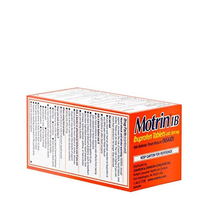 Motrin IB, Ibuprofen 200mg Tablets, Pain Reliever & Fever Reducer for Muscular Aches, Headache, Backache, Menstrual Cramps & Minor Arthritis Pain, NSAID, 100 Ct MotrinBuy Supplements Australia