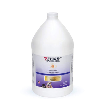 Zymox leave-on conditioner bottle on a white background