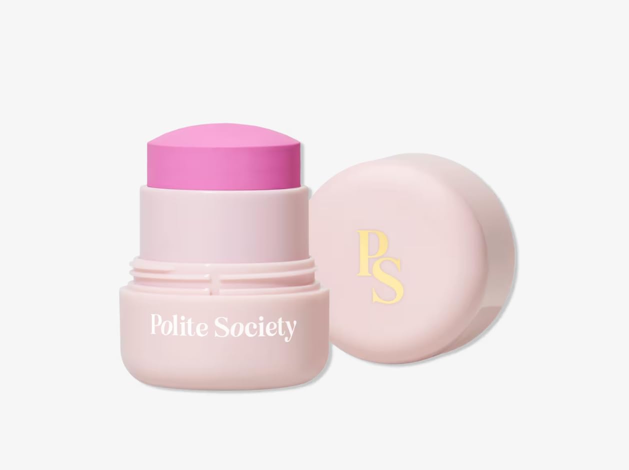 Polite Society Polite Pops Powder Blush Stick, Hybrid Cream to Powder Formula, Buildable Color with Coastal Plant and Vitamin E, Los Angeles cool pink GenericBuy Supplements Australia