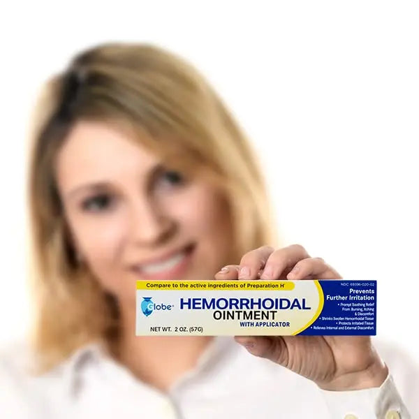 Globe Hemorrhoidal Ointment, Phenylephrine HCl, Petrolatum, Mineral Oil, Relief from Burning, Itching and Discomfort of Hemorrhoids, 2 Ounces (4 Pack) GlobeBuy Supplements Australia
