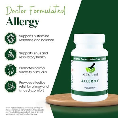 M.D. Blend Nature’s Biotic & Allergy Expert Bundle for Immune Support, Seasonal Allergy Relief, Respiratory Wellness, Quercetin and Bromelain, NAC Nettle Root Vitamins & Minerals Plant-Based Capsules M.D. Blend buy supplements Au