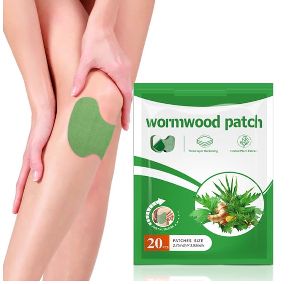 NiTa HyHy Wormwood Knee Pain Patches,Herbal Knee Patches for Pain Relief Extra Strength,Sciatica Pain Relief,for Knee, Back, Neck, Shoulder,20 Count NiTa HyHyBuy Supplements Australia