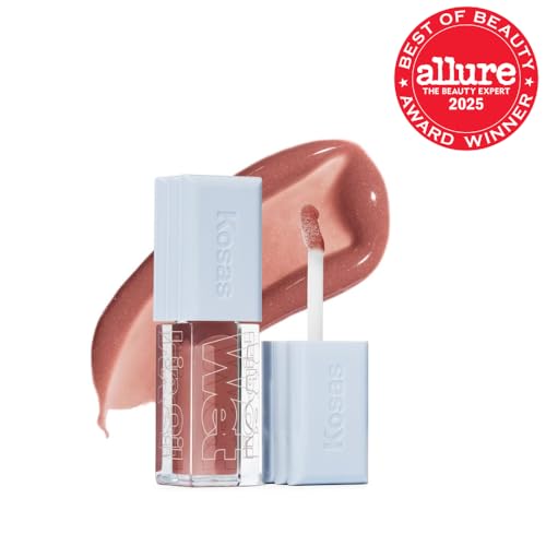 Kosas Wet Lip Oil Gloss - Hydrating Lip Plumping Treatment with Hyaluronic Acid & Peptides, Non-Sticky Finish (Unbuttoned) KosasBuy Supplements Australia