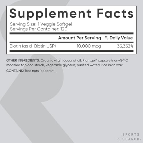 Sports Research® Collagen Peptides for Women & Men Hydrolyzed Type 1 & 3 Protein Supplement Easy Mixing Vital Nutrients Proteins and Vegan Biotin 10,000mcg Max Strength B7 120 Softgels (4 Month Supply Sports Research buy supplements Au