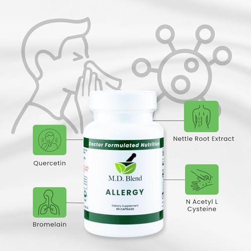 M.D. Blend Nature’s Biotic & Allergy Expert Bundle for Immune Support, Seasonal Allergy Relief, Respiratory Wellness, Quercetin and Bromelain, NAC Nettle Root Vitamins & Minerals Plant-Based Capsules M.D. Blend buy supplements Au