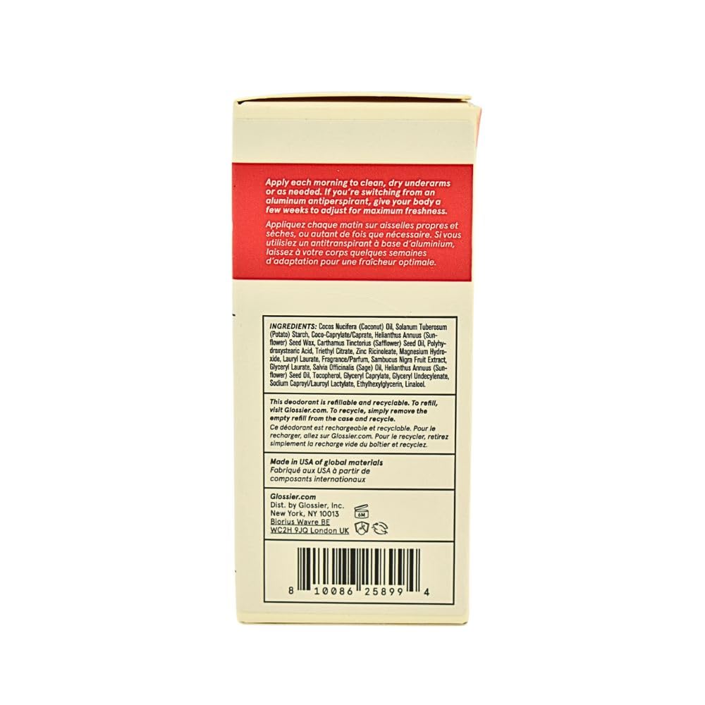 Glossier Deodorant Refillable Holiday Gift Set: Aluminum-Free Stick 2.2 oz + YOU Refill – Coconut Oil Base, Warm & Spicy GlossierBuy Supplements Australia