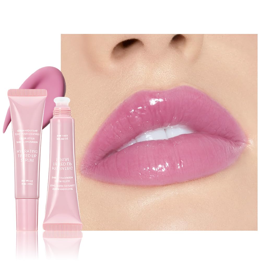 FeiCuiYun Lip Tinted Glowy Balm Hydrating Tinted Lip Serum Lip Gloss, Ultra-Hydrating Natural Vegan Lip Balm, Sheer-Tinted Shine & Hydration, Soothes & Softens Dry Lips Skincare (Light Pink) FeiCuiYunBuy Supplements Australia