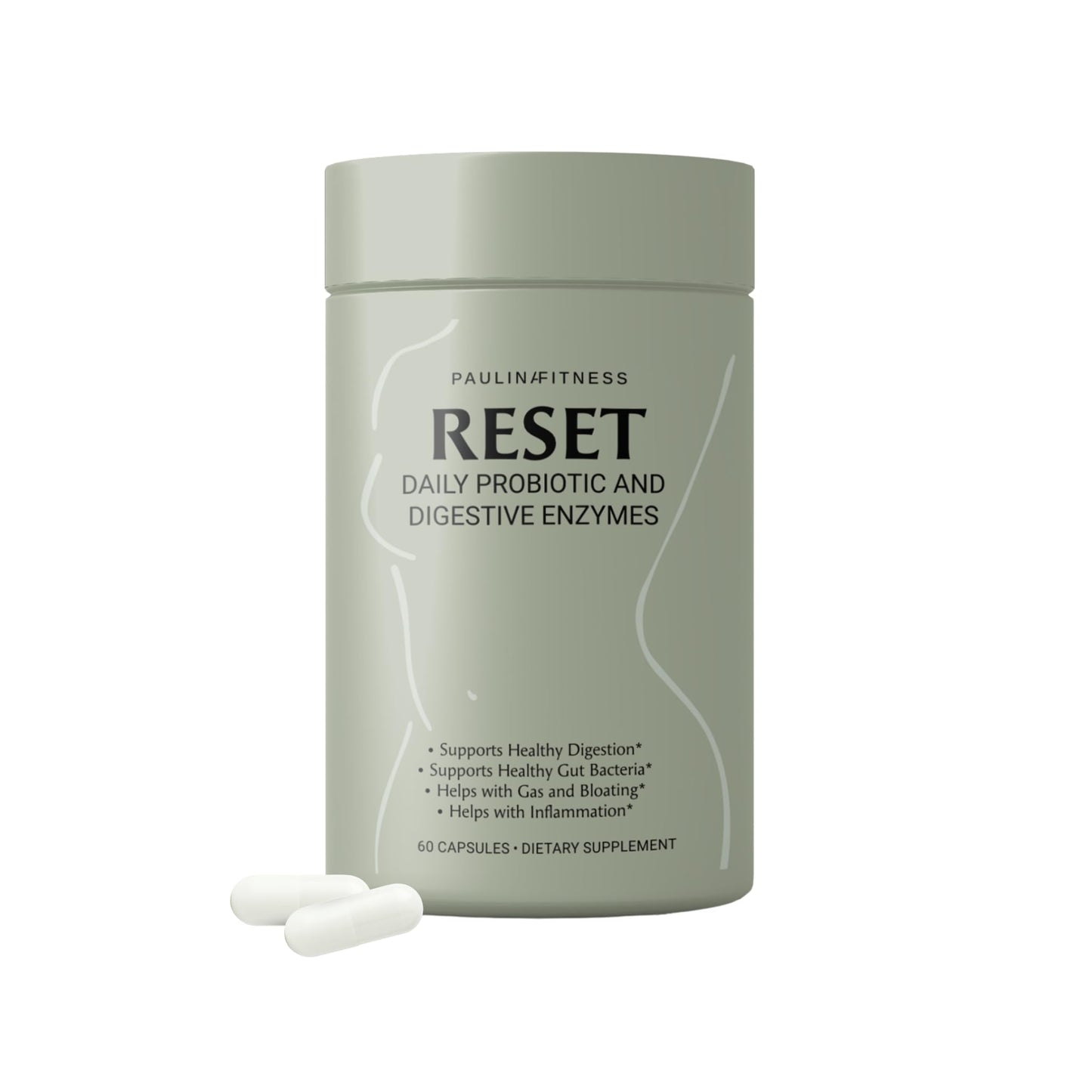 Reset Daily Probiotic + Prebiotic Plant Digestive Enzymes – Advanced Gut Reset for Women